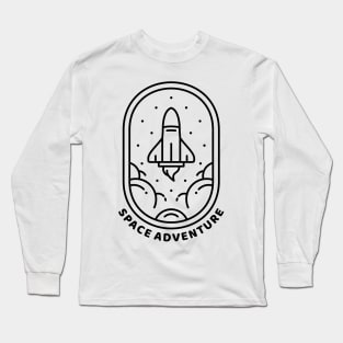 Space Adventure Black Long Sleeve T-Shirt